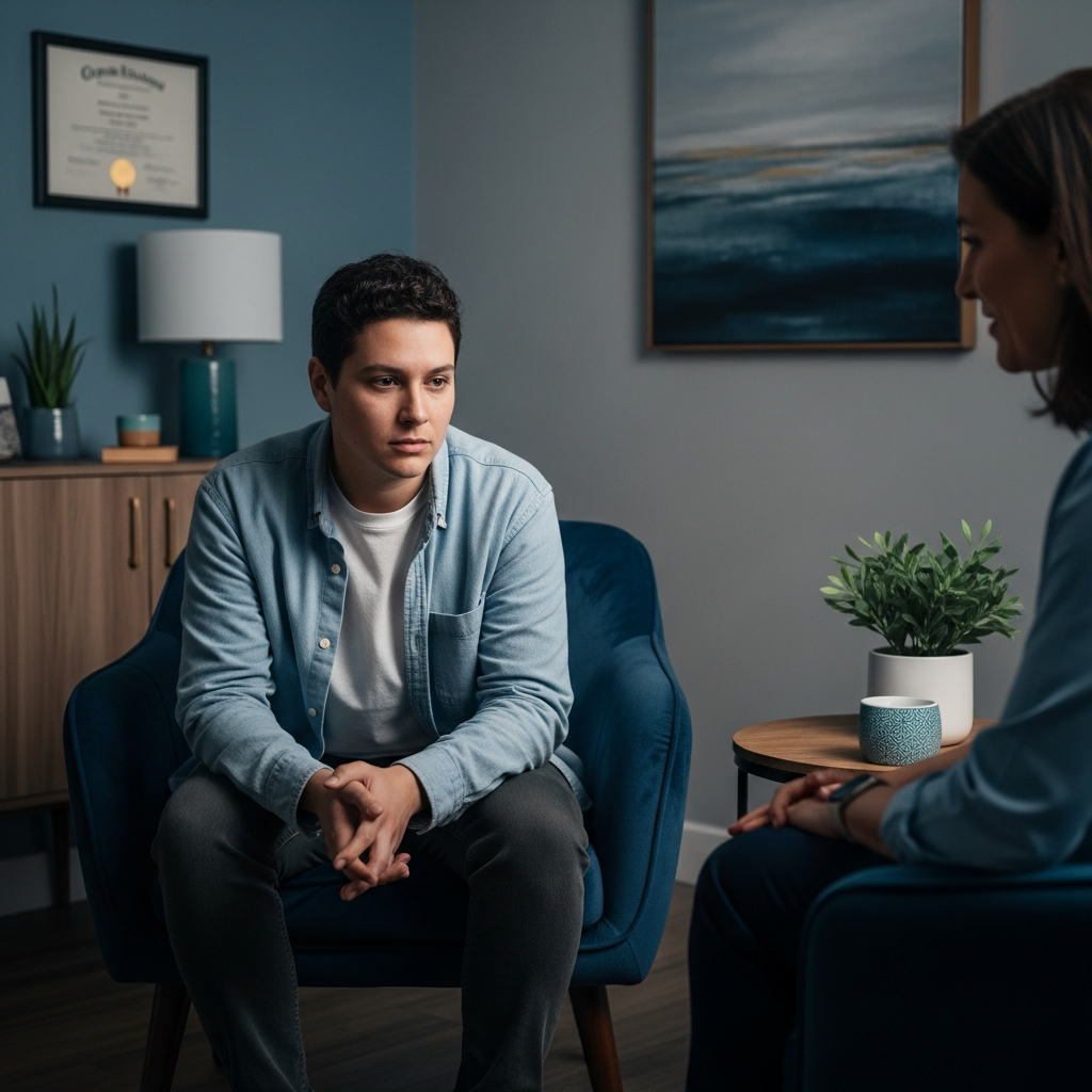 Illustration of Bağımlılıkla Mücadele ve Psikoterapi Süreci: İyileşme Yolunda Etkili Adımlar