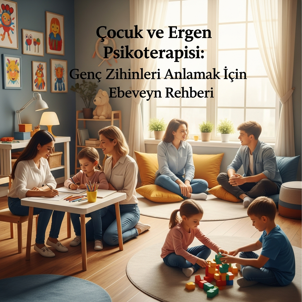 çocuk ve ergen psikoterapisi illustration for Çocuk ve Ergen Psikoterapisi: Genç Zihinleri Anlamak İçin Ebeveyn Rehberi