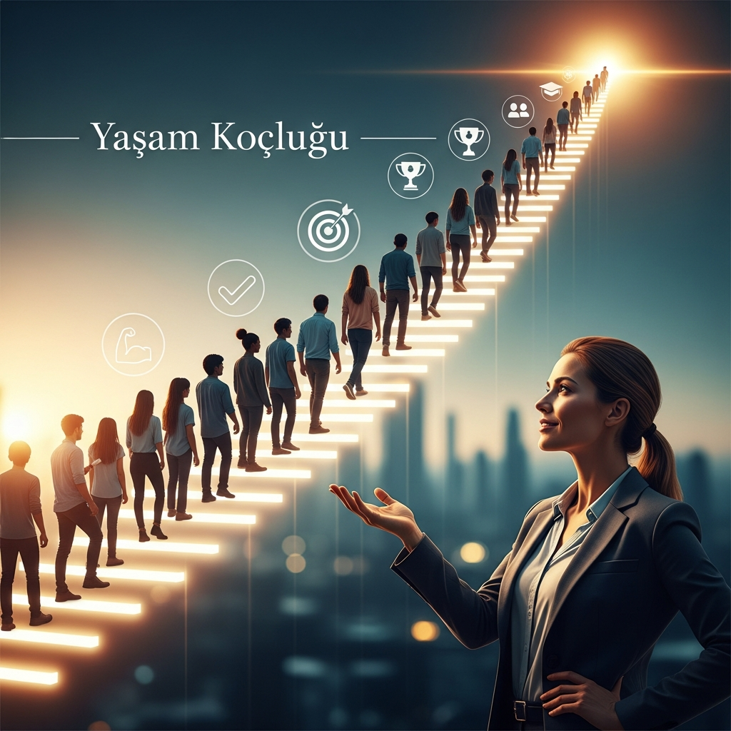 Illustration of Yaşam Koçluğu ile Kişisel Hedeflere Ulaşmanın ve Başarının En Etkili Yolları